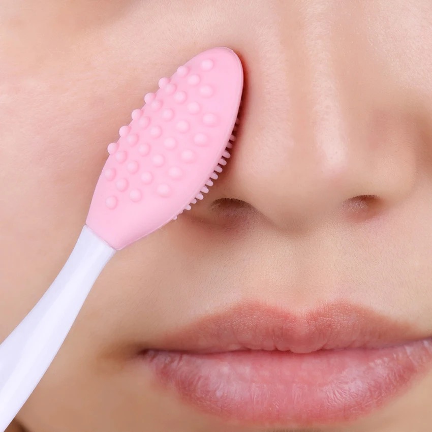 Silicone Face Scrubber Electric - 1 buah/4 buah sikat silikon cuci