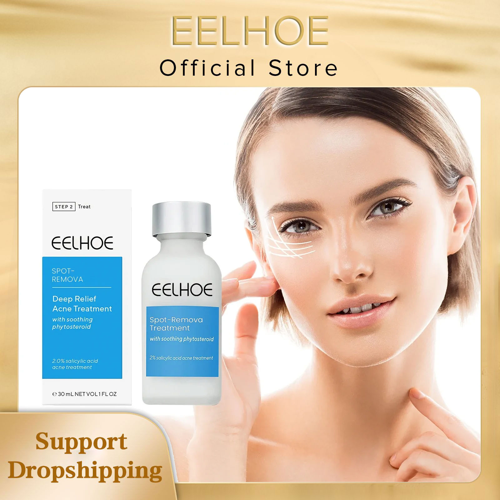 Salicylic Acid Blackhead Remover - EELHOE Losion Perawatan Jerawat Cairan Esensi