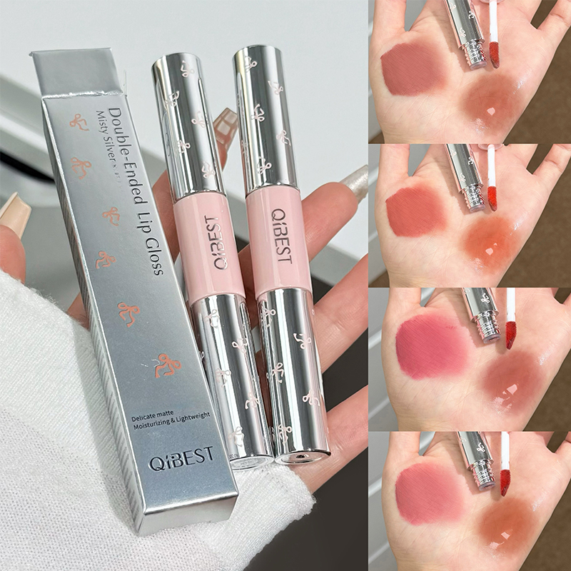 Matte Velvet Lip Tint Long Lasting - QIBEST Lipstik Cair Matte Velvet Double