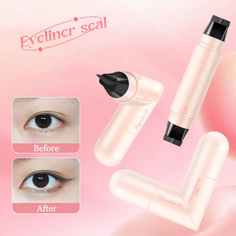 Waterproof Liquid Eyeliner Pen - 2 buah Stempel Eyeliner Matte yang