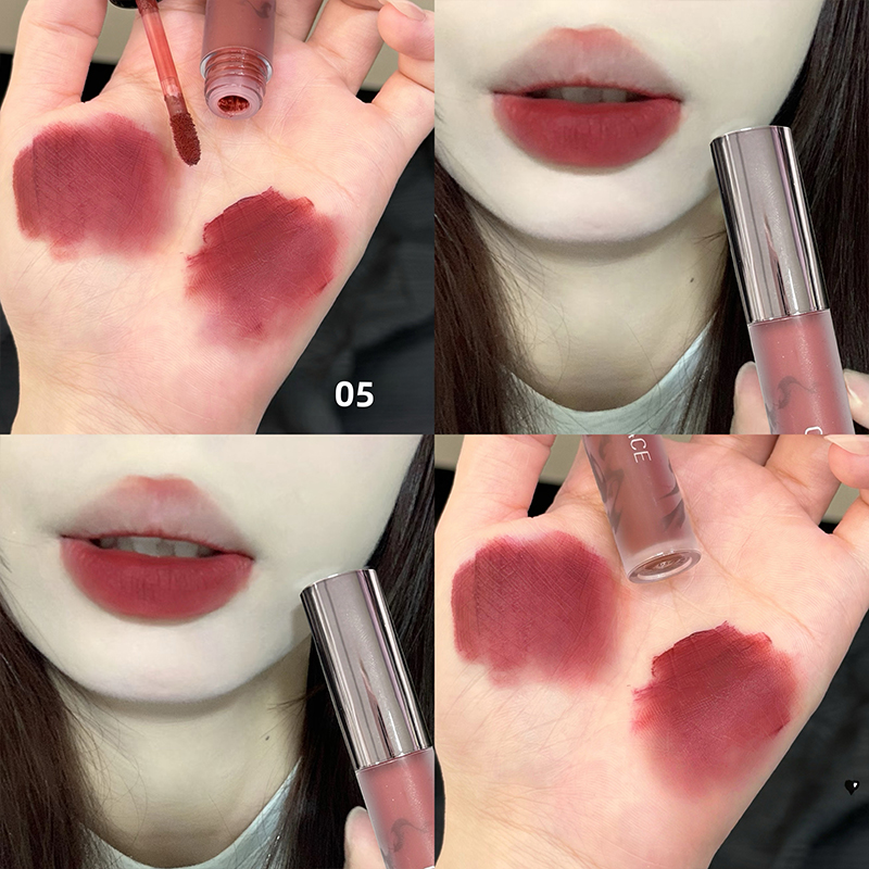 Matte Velvet Lip Tint Long Lasting - CACE Matte Velvet Brown Lipstik Cair