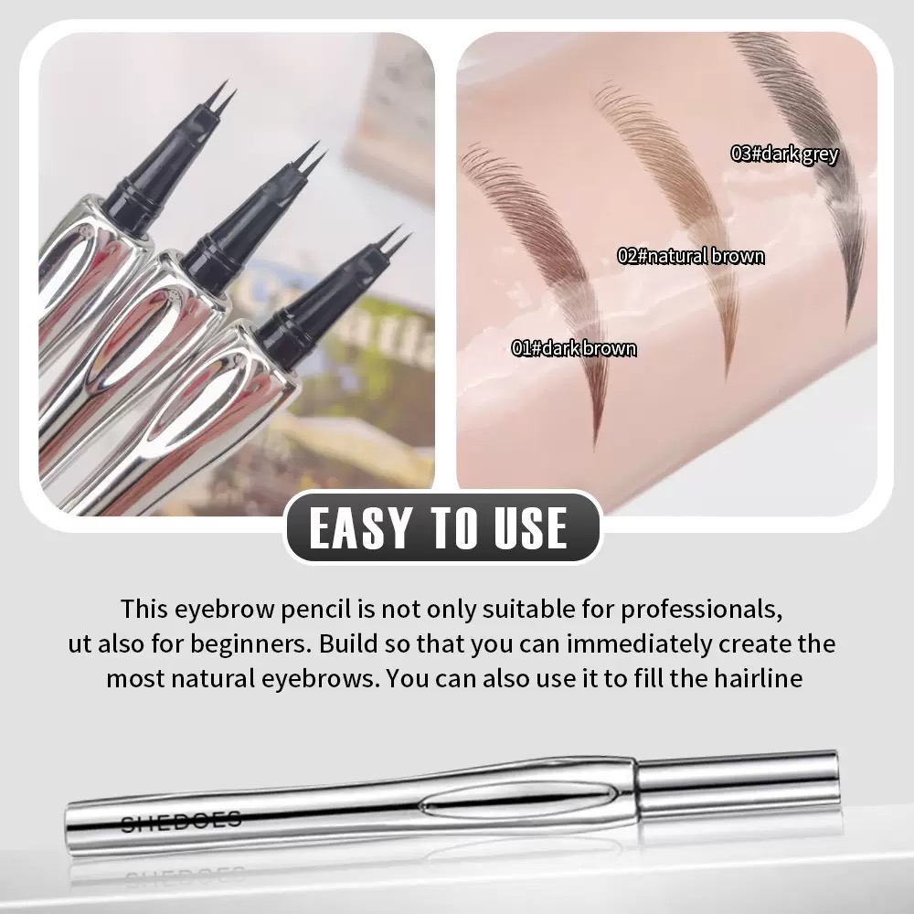 Waterproof Liquid Eyeliner Pen - Pensil Alis Liar 2 Titik Tahan