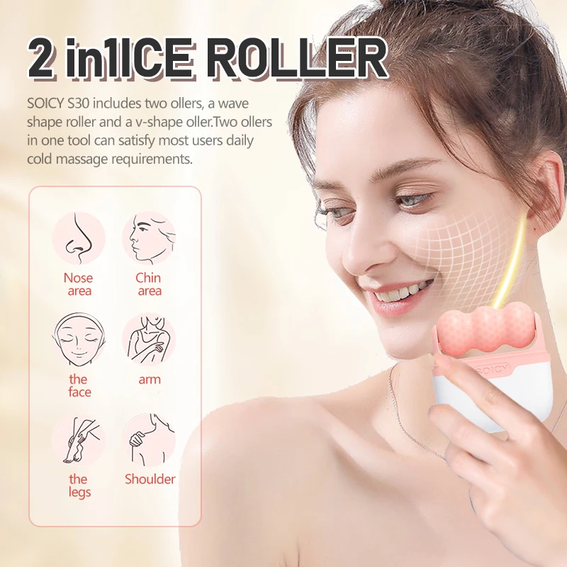 2-in-1 Beiyakes Ice Roller unt - Face Ice Roller Puffiness ulasan dan harga