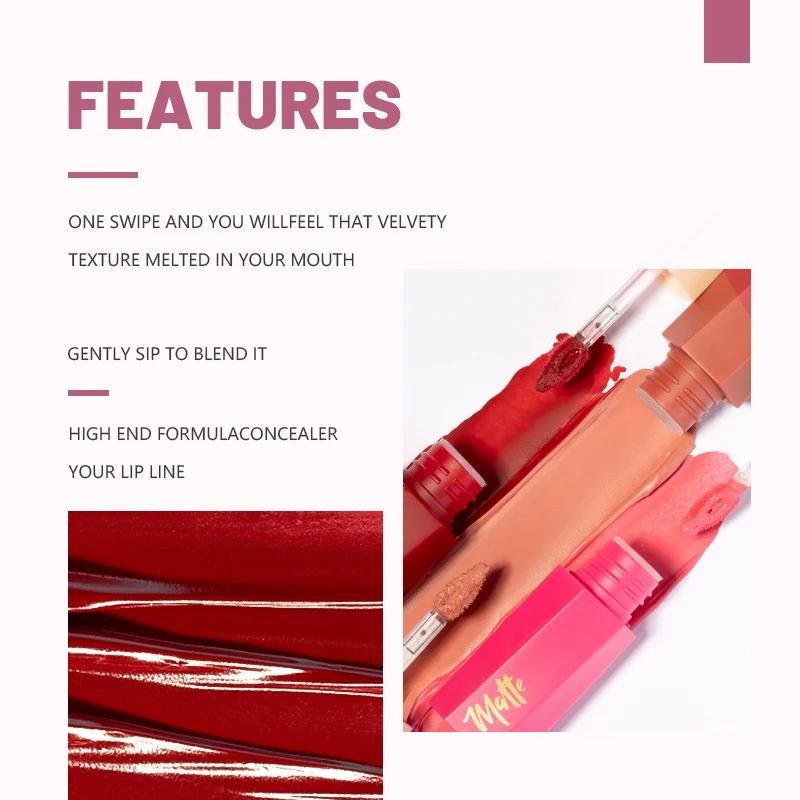 1 Buah Pewarna Bibir Beludru M - Matte Velvet Lip Tint Long Lasting ulasan dan harga