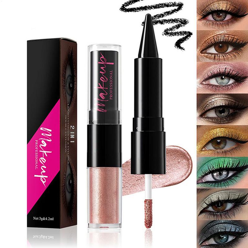 Eyeshadow Cair Warna-warni 2 D - Waterproof Liquid Eyeliner Pen ulasan dan harga