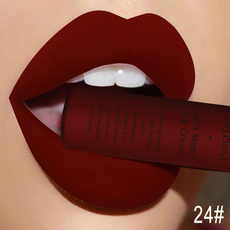 QIBEST lipstik cair Matte belu - Matte Velvet Lip Tint Long Lasting ulasan dan harga