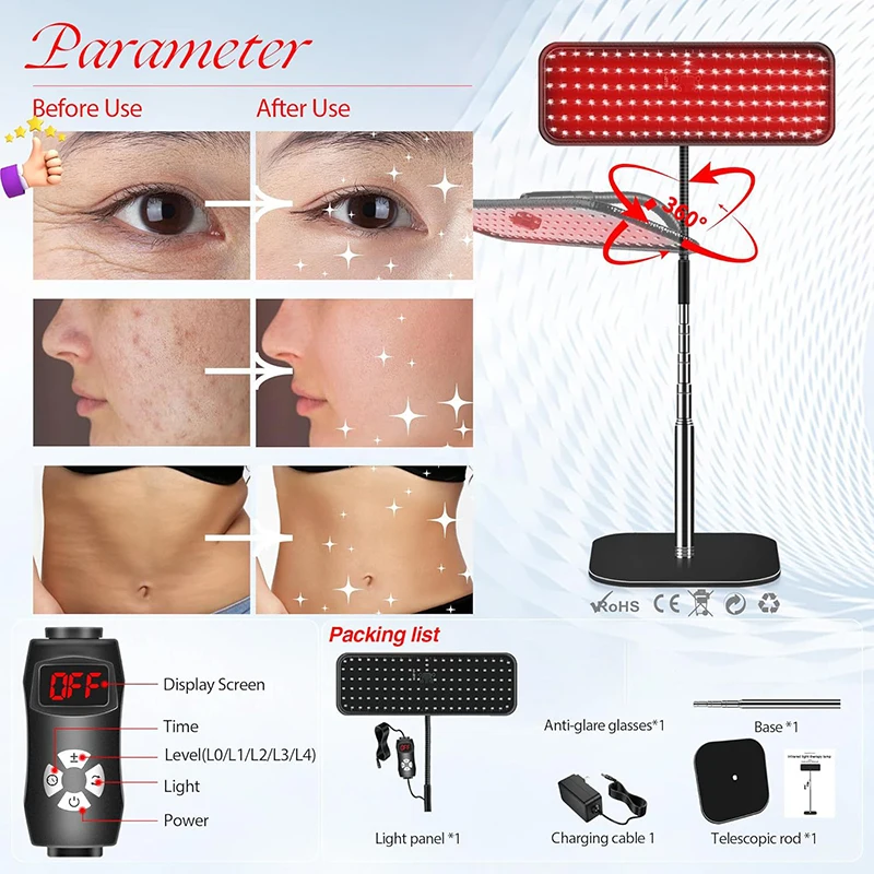 Panel Lampu Inframerah Dekat 6 - Led Light Therapy Face Mask ulasan dan harga